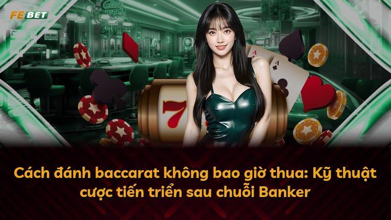 Cách đánh baccarat không bao giờ thua: Kỹ thuật cược tiến triển sau chuỗi Banker
